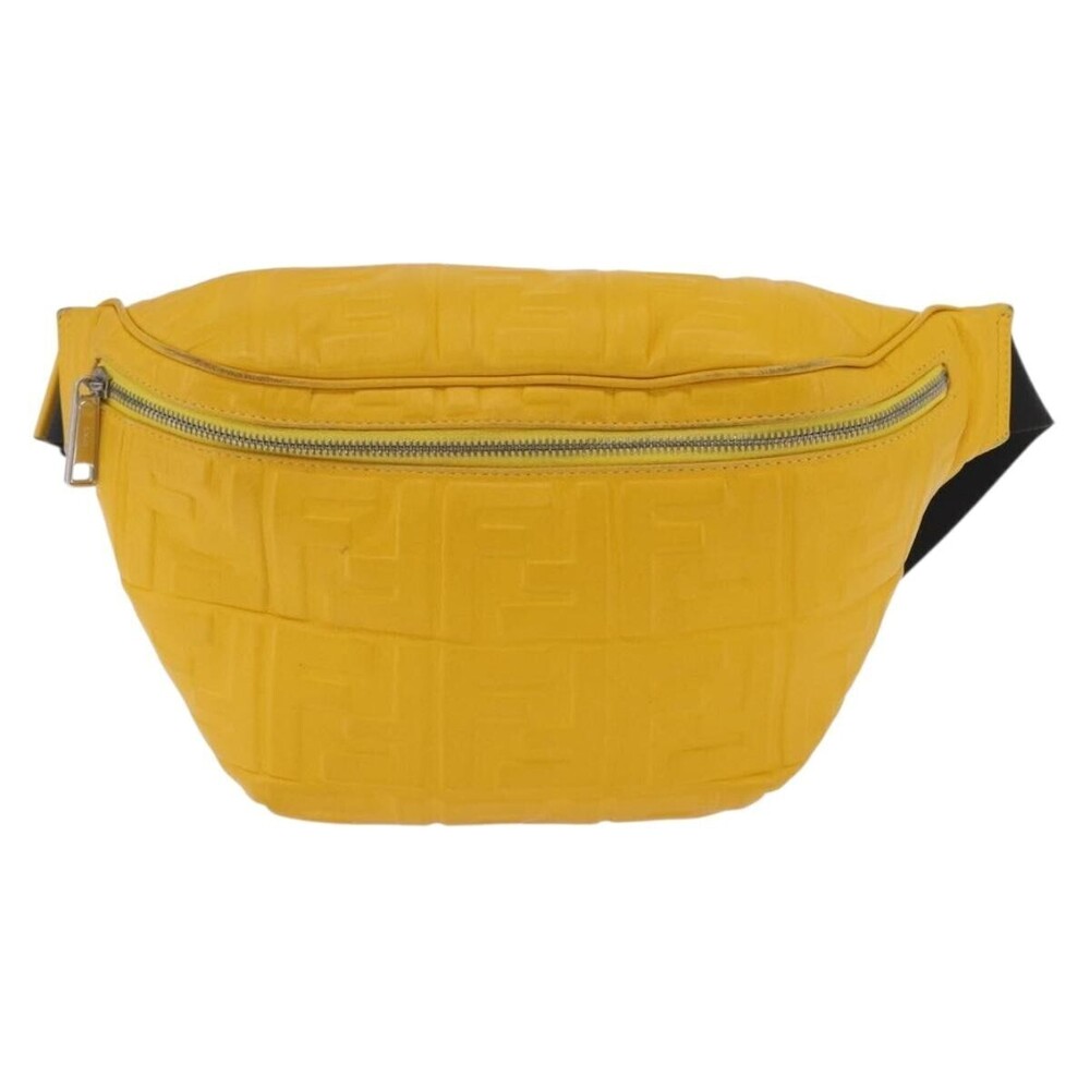Fendi Zip Waist Zucca Embossed Leather